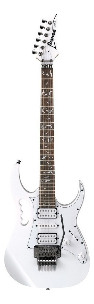Guitarra Eléctrica Para Zurdo Ibanez Pia/jem/uv Jemjr Super Strato De Meranti White Brillante Con Diapasón De Jatobá