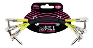 Ernie Ball P06059 Pack 3 Cables Interpedal 15 Cm Flat