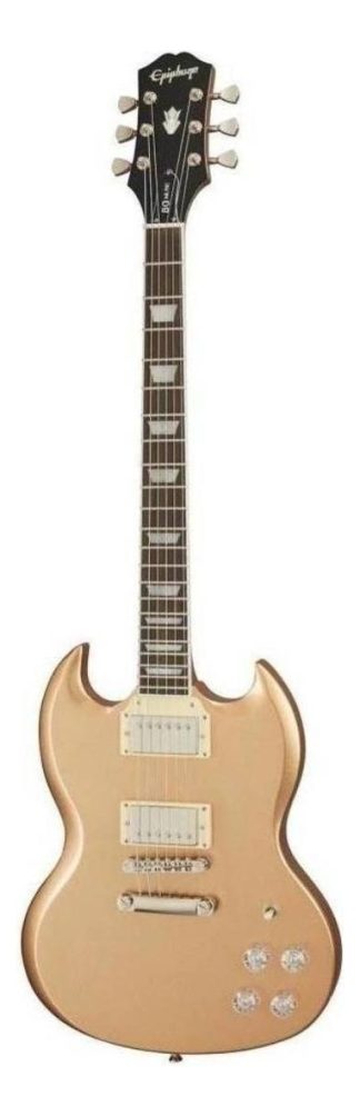 Guitarra Eléctrica EpiPhone Modern Sg Sg Muse De Caoba Smoked Almond Metallic Metalizado Con Diapasón De Laurel Indio
