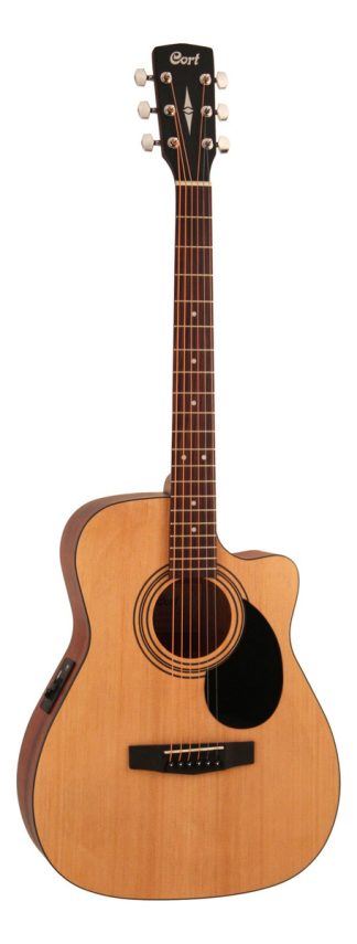 Guitarra Electroacústica Cort Af515ce Natural Open Pore 6 Cuerdas Diestro Ébano