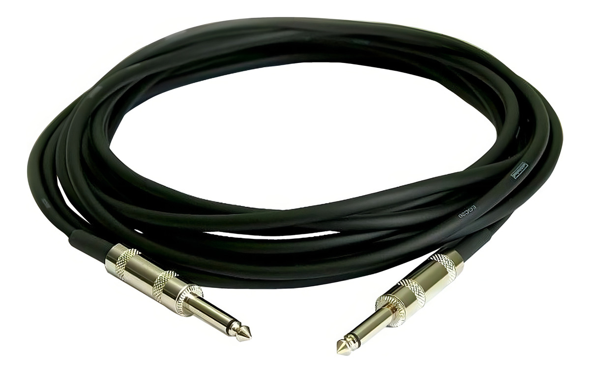 Cable Plug 6m Whirlwind Egc20 Negro Conectores 1/4 Macho