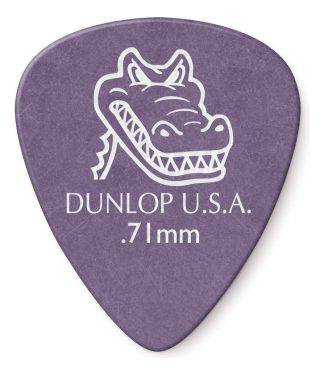 Puas Jim Dunlop 417p 0.71 Gator Std Pack X 12 Rosa Pálido Mediano Morado 0,71 Mm
