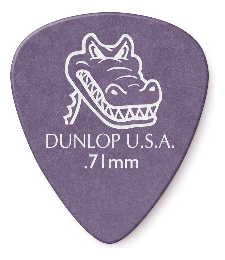 Puas Jim Dunlop 417p 0.71 Gator Std Pack X 12 Rosa Pálido Mediano Morado 0,71 Mm