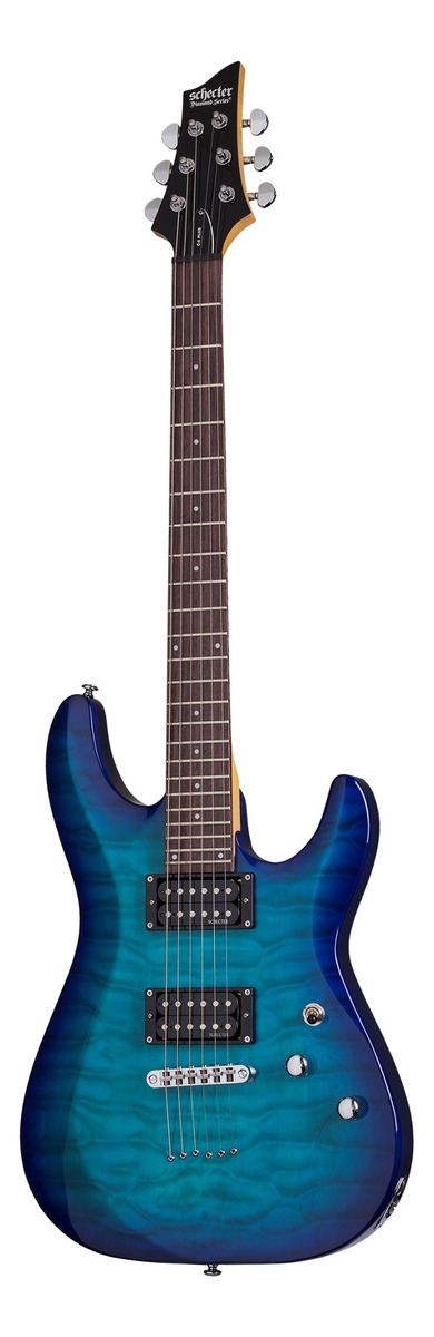 Guitarra Eléctrica Schecter C-6 Plus Ocean Blue Burst Diapasón Palo De Rosa