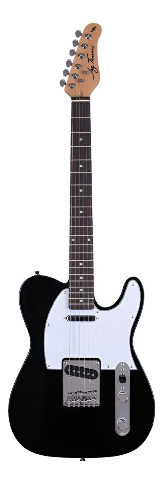 Guitarra Eléctrica Jay Turser Lt Series Jt-lt De Aliso 2018 Black Brillante Con Diapasón De Palo De Rosa