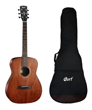 Guitarra Acústica Cort Ad Mini M Caoba 3/4 Poro Abierto Funda Incluida Diestro