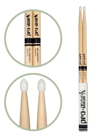 Baquetas / Palillos Promark Tx5an 5a Hickory Con Punta Nylon Color Marrón Claro