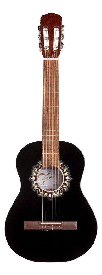 Fonseca 15 Mate Guitarra Criolla Tamaño 3/4 Color Negro Mate