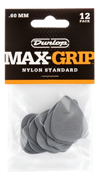 Jim Dunlop 449p 0.60 Nylon Max Grip Standard Pack 12 Puas