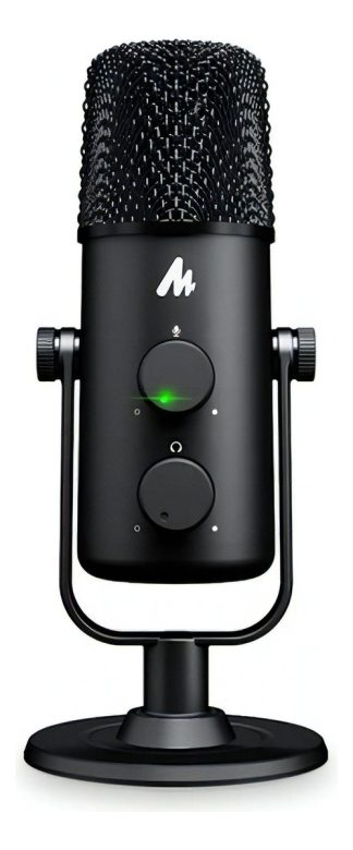 Micrófono Condenser Maono Au-903 Usb Base Mesa Cuo Color Negro