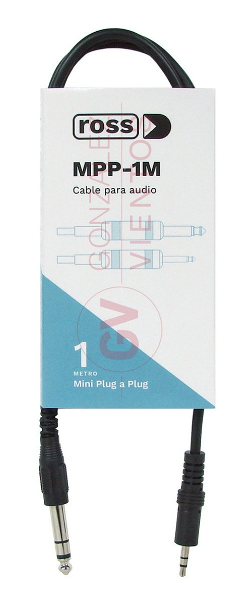 Cable Ross Mpp-1m Mini Plug 3.5 - Plug 6.5 Stereo 1 Metro