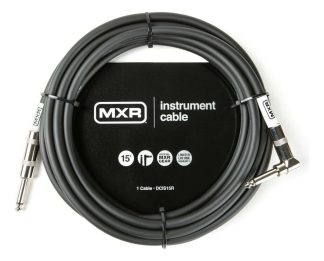 Cable Dunlop Mxr 4.57 Mts. Negro Angulado/recto Dcis15r