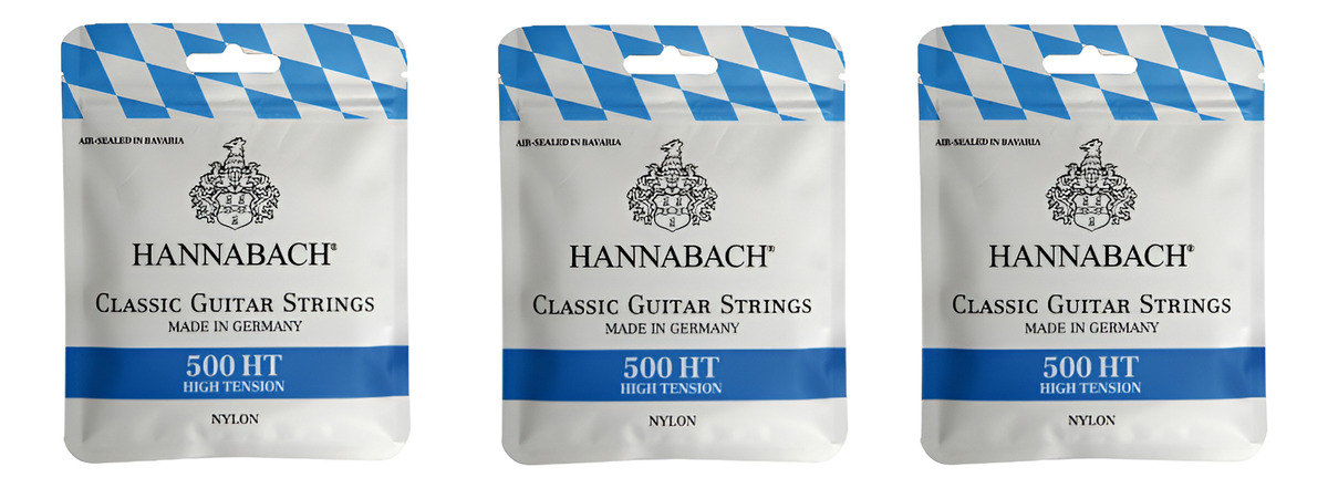 Hannabach 500 Encordado Clasica Criolla Pack 3