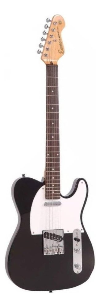 Guitarra Eléctrica Encore E2 Telecaster Tonewood Negra Brillante Diapasón Rosa