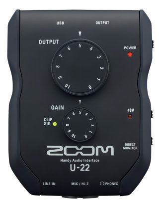 Interfaz De Audio Externa Zoom U22 Usb 2 In Color Negro