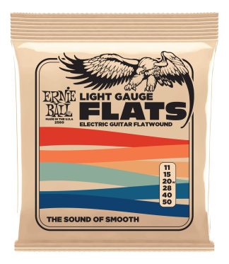 Encordado Ernie Ball P02580 Light Stainless Flatwound 11-50