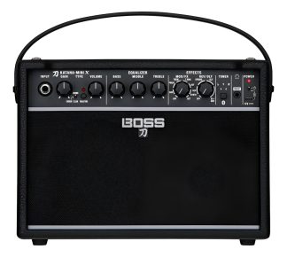 Boss Katana Mini X Amplificador 10 Watts Efectos A Bateria Color Negro
