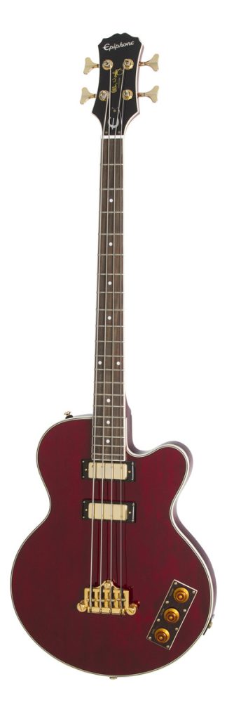 Bajo 4 Cuerdas EpiPhone Allen Woody Rumblekat Wine Red Orientación De La Mano Diestro Vino Tinto Laqueado