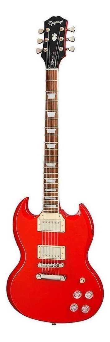 Guitarra Eléctrica EpiPhone Sg Muse Modern De Caoba Roja Con Diapasón Laurel