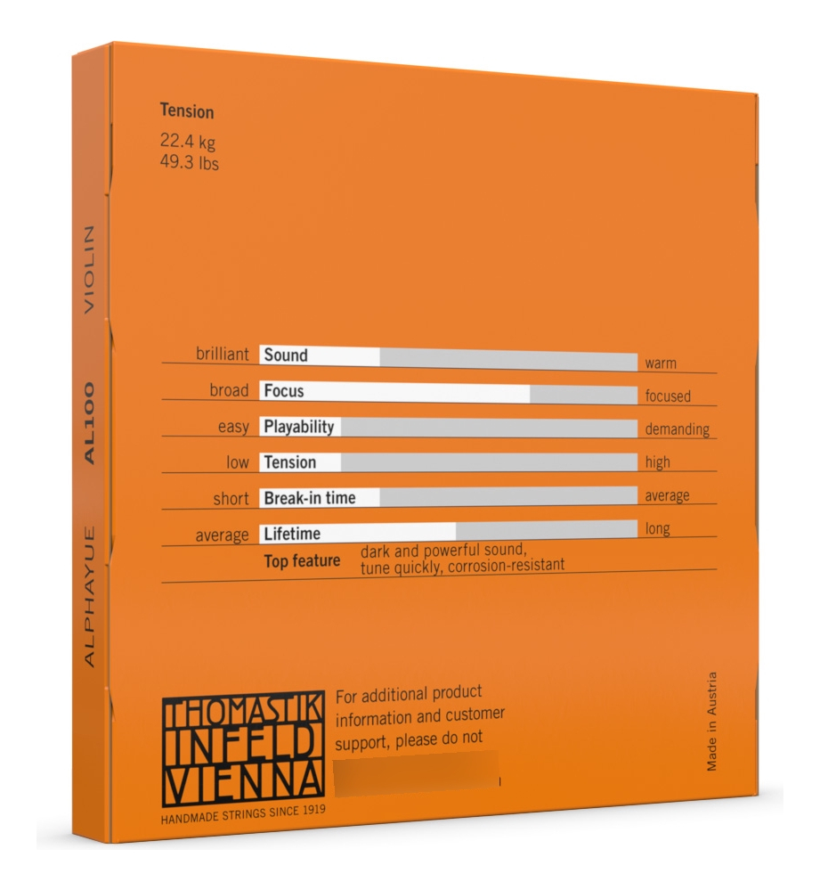Cuerda Thomastik Al02 La Sintética Para Violín 4/4