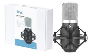 Microfono Stagg Sum40 Usb Condenser Para Pc + Accesorios Color Plateado