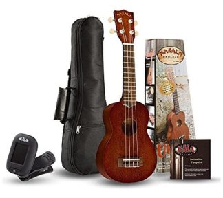 Combo Ukelele Makala Kala Soprano + Funda Y Afinador Cuot Color Marrón