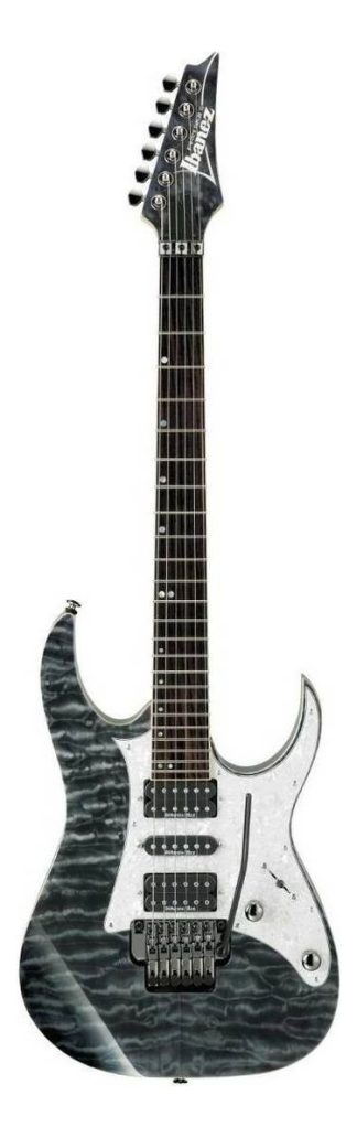 Guitarra Eléctrica Ibanez Rg950qmz Solidbody De Arce/tilo 2013 Black Ice Con Diapasón De Palo De Rosa