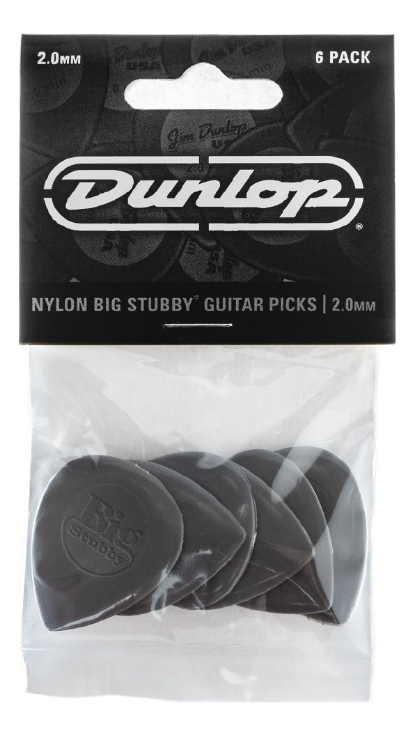 Puas Jim Dunlop Nylon Big Stubby Pack 6 Puas 2.0 445p200 Color Dark Grey