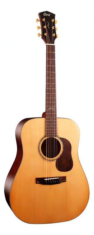 Guitarra Acústica Cort Gold D6 Nat Dreadnought 6 Cuerdas Marrón Claro