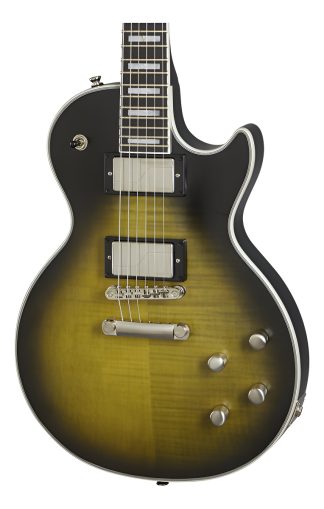 Guitarra EpiPhone Prophecy Les Paul Olive Tiger Aged Gloss Diestro Verde