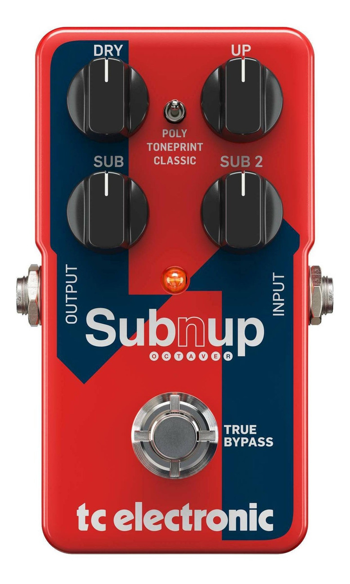 Pedal Octavador Tc Electronic Sub 'n' Up Rojo Para Guitarra Eléctrica Y Bajo