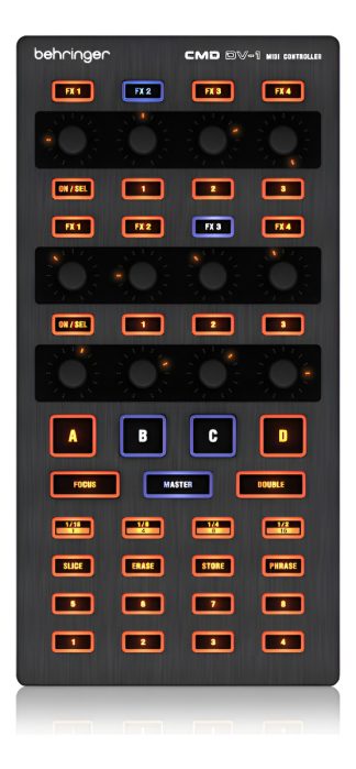 Controlador Midi Dj Behringer Cmd Dv-1 Usb Plug And Play Color Negro