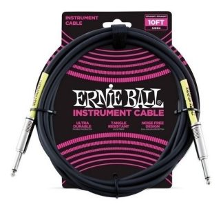 Ernie Ball P06048 Cable Instrumento Plug Plug 3 Metros Negro