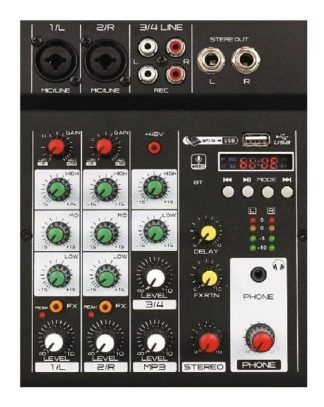 Ross M4u Mixer 4 Canales Bluetooth Usb