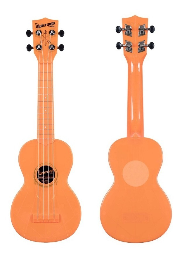 Ukelele Acústico Soprano Kala Waterman Ka-swf Naranja Resistente Al Agua
