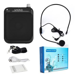 Maono Au C01 Microfono Vincha Portatil Con Parlante Cintura