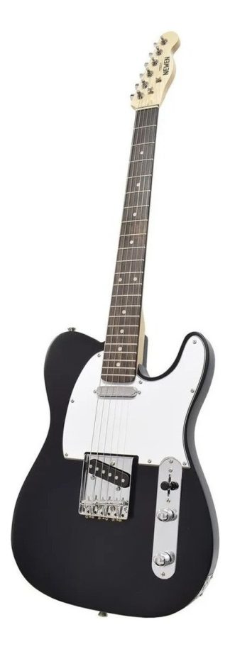 Guitarra Eléctrica Newen Tl Newen De Lenga Negra Laca Poliuretánica Con Diapasón De Palo De Rosa