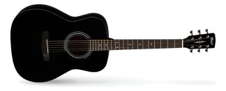 Cort Af510 Guitarra Acustica Negra Media Caja Completa