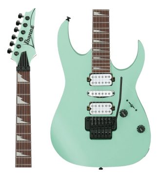 Guitarra Electrica Ibanez Rg470dxsfm 24 Trastes Con Palanca Diestro Sea Foam Green Matte Jatobá
