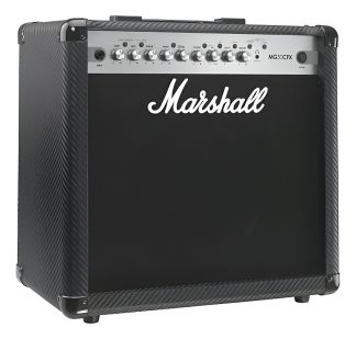 Amplificador Marshall Mg Carbon Fibre Mg50cfx Transistor Para Guitarra De 50w Color Negro