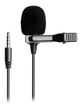 Microfono Camara Celular Corbatero Trrs Maono Pc Tablet Trs Color Negro