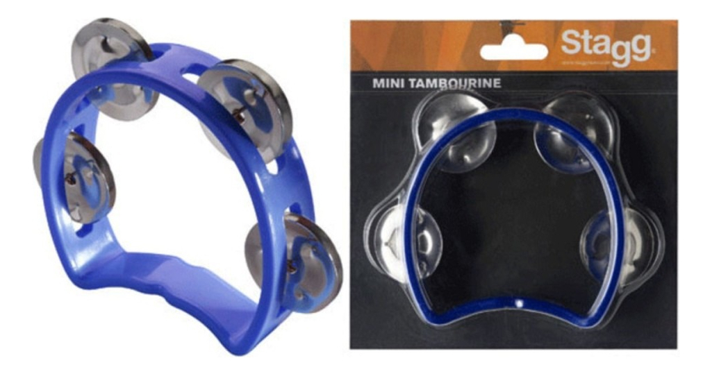 Stagg Tab Mini Pandereta Para Niños Aro Con Sonajas Color Azul