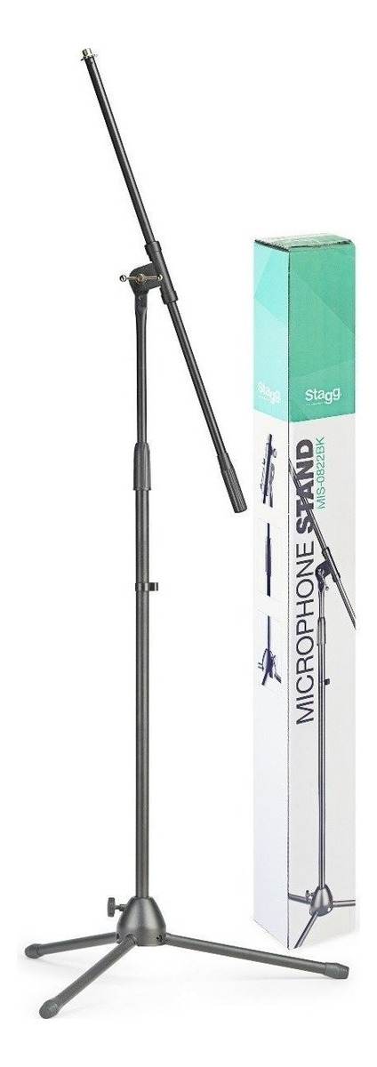 Soporte Para Microfono Stagg Mis-0822 Jirafa Color Negro