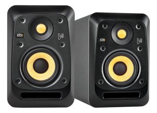 Monitores De Estudio Krk V4s4 Activos 85w Kevlar Amarillo (par)