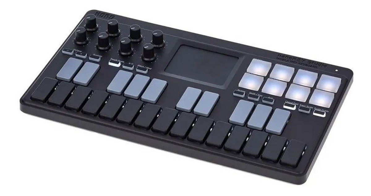 Korg Nano Key Studio Controlador Usb 25 Teclas Potes Pr Negro