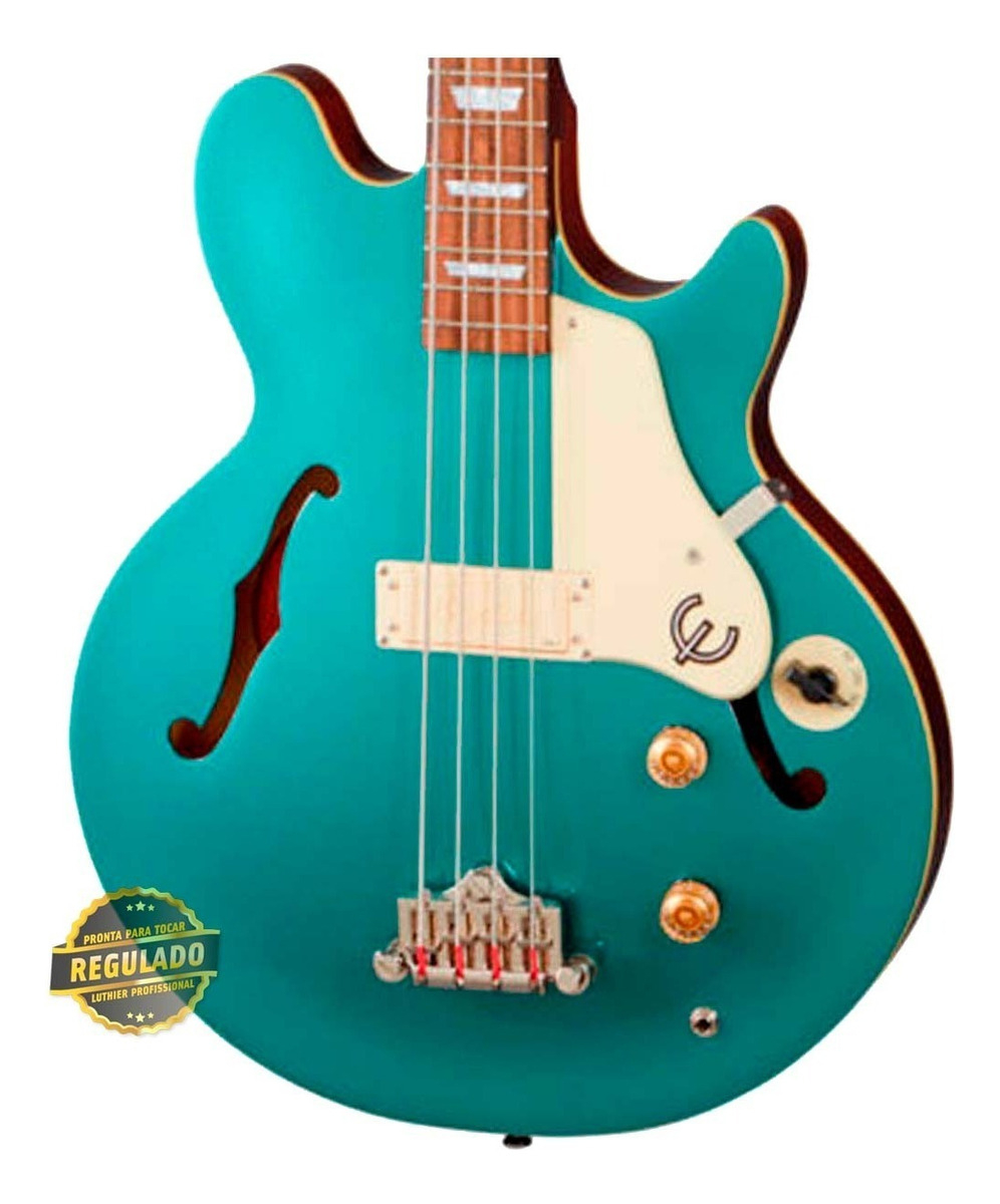 EpiPhone Jack Casady Bass Bajo 4 Cuerdas Pasivo Faded Pelham Blue Diestro Perla Azul Chicago Barnizado