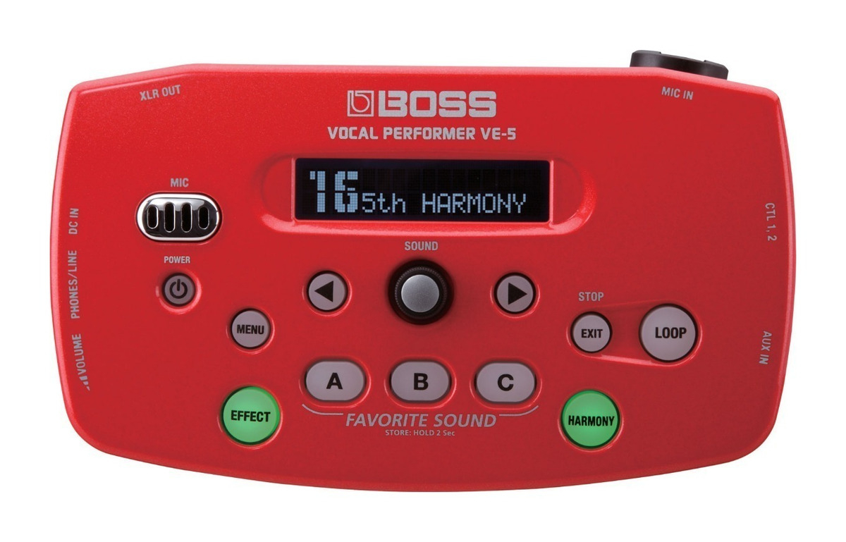 Pedal De Efecto Boss Vocal Effects Performer Ve-5 Rojo