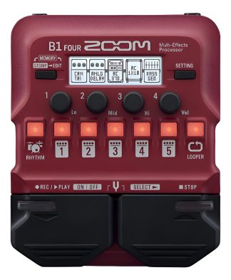Zoom B1 Four Pedalera Multiefecto Bajo Usb Looper