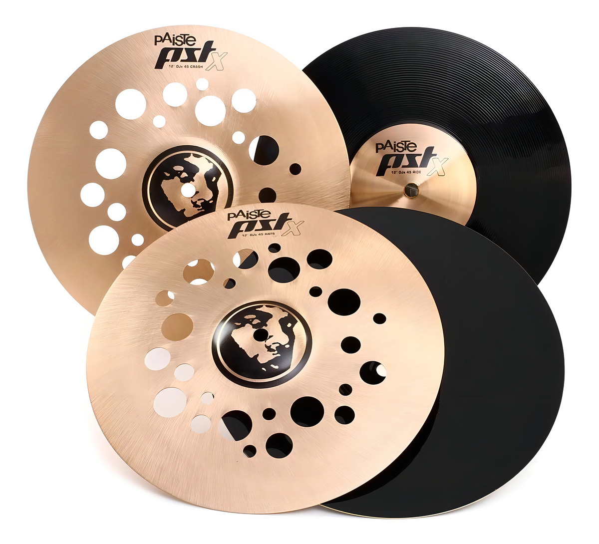 Platillo Paiste Pstx Djset Djs 45 Set 12 / 12 / 12 Color Dorado