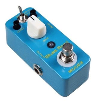 Pedal Overdrive Mooer Blues Mood Guitarra Eléctrica Analógico Celeste